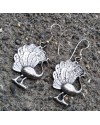 Alphabey's Dancing Peacock Silver Plated Brass Earrings For Women Alphabey's Dancing Peacock Silver Plated Brass Earrings For Women